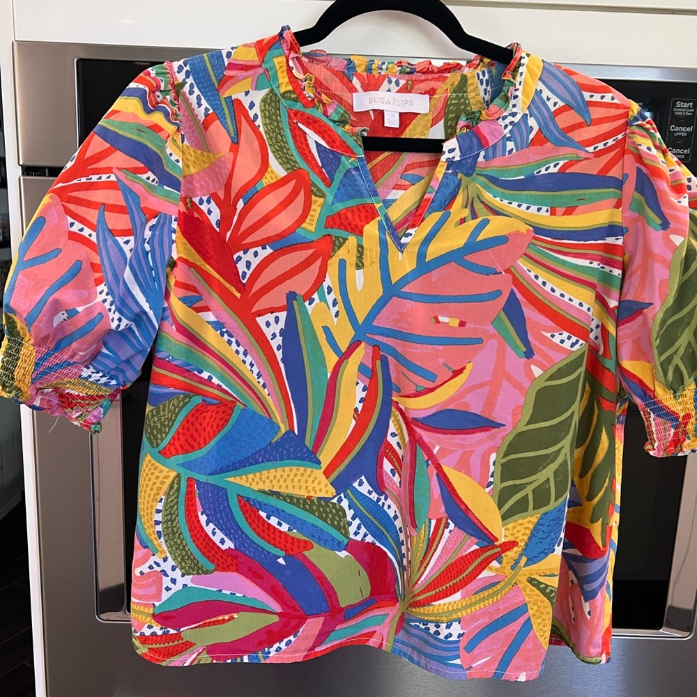 THML print blouse - image 1